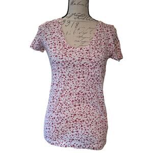 Caslon White Pink Cotton Blend Shirt Size XXS NEW